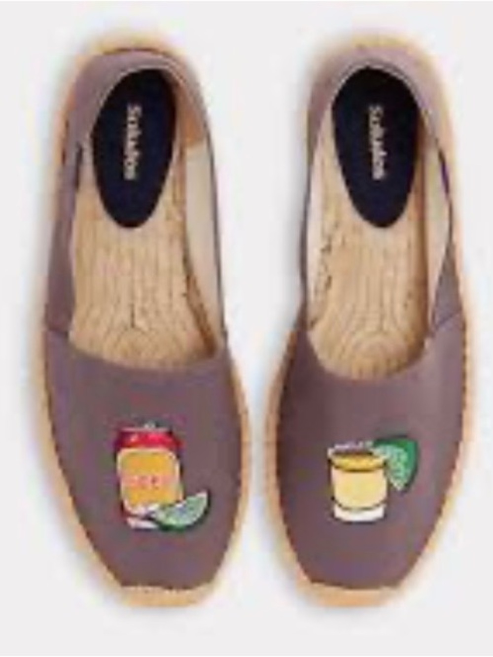 Soludos Mens Original Espadrille Embroidery Beer Ceniza Gray Sz 11 New